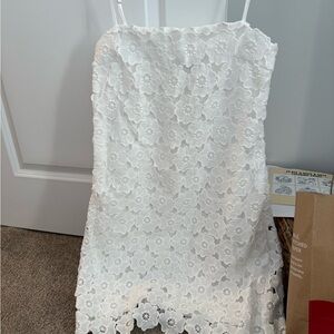 Petal & Pup White Textured Mini Dress